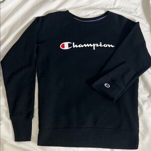 Champion Men's Black Crewneck Sweater